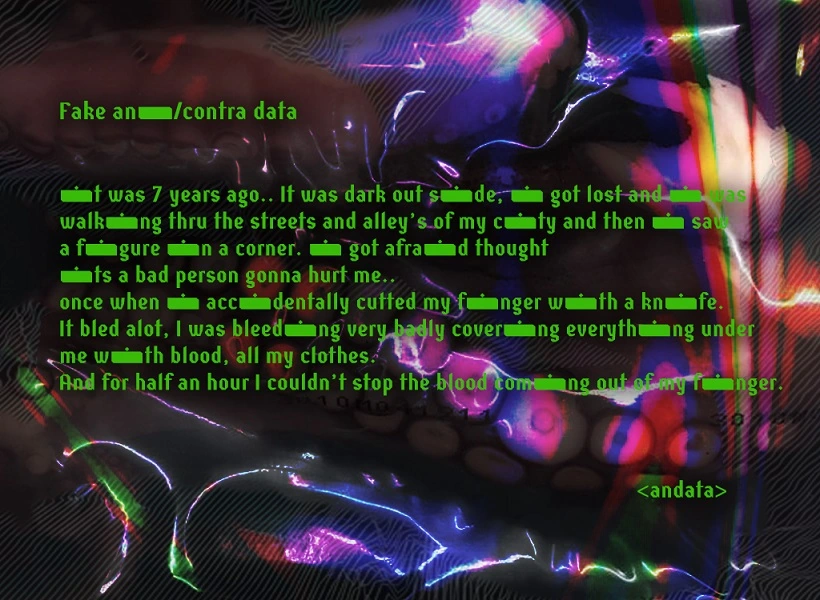Artificial memory / contradata, <andata>