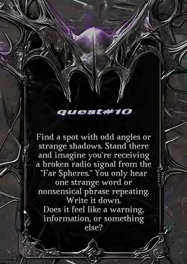 Hand-crafted Quest Card / The Tides of Far Spheres